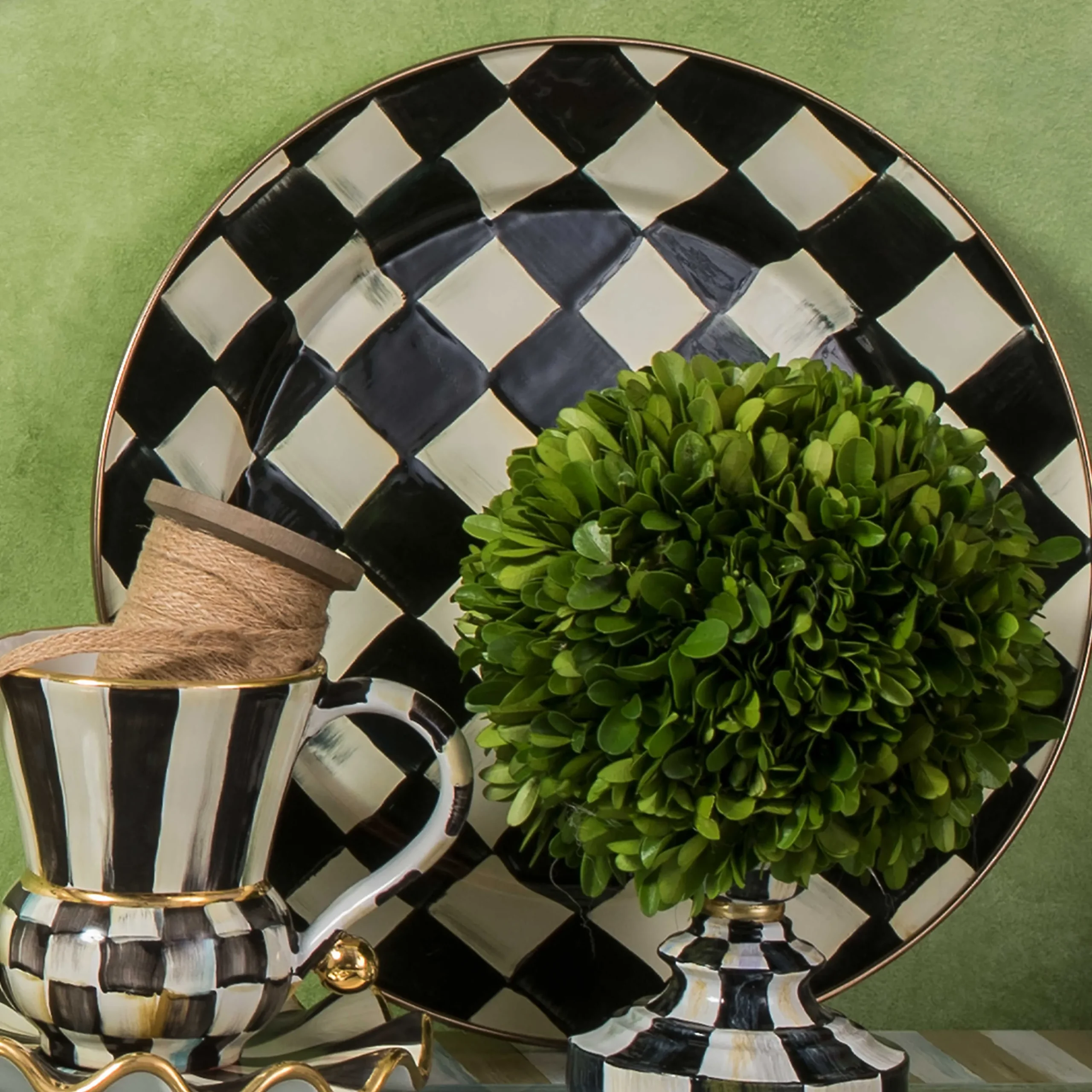 MacKenzie-Childs Courtly Check Charger/Plate| Dinnerware & Flatware