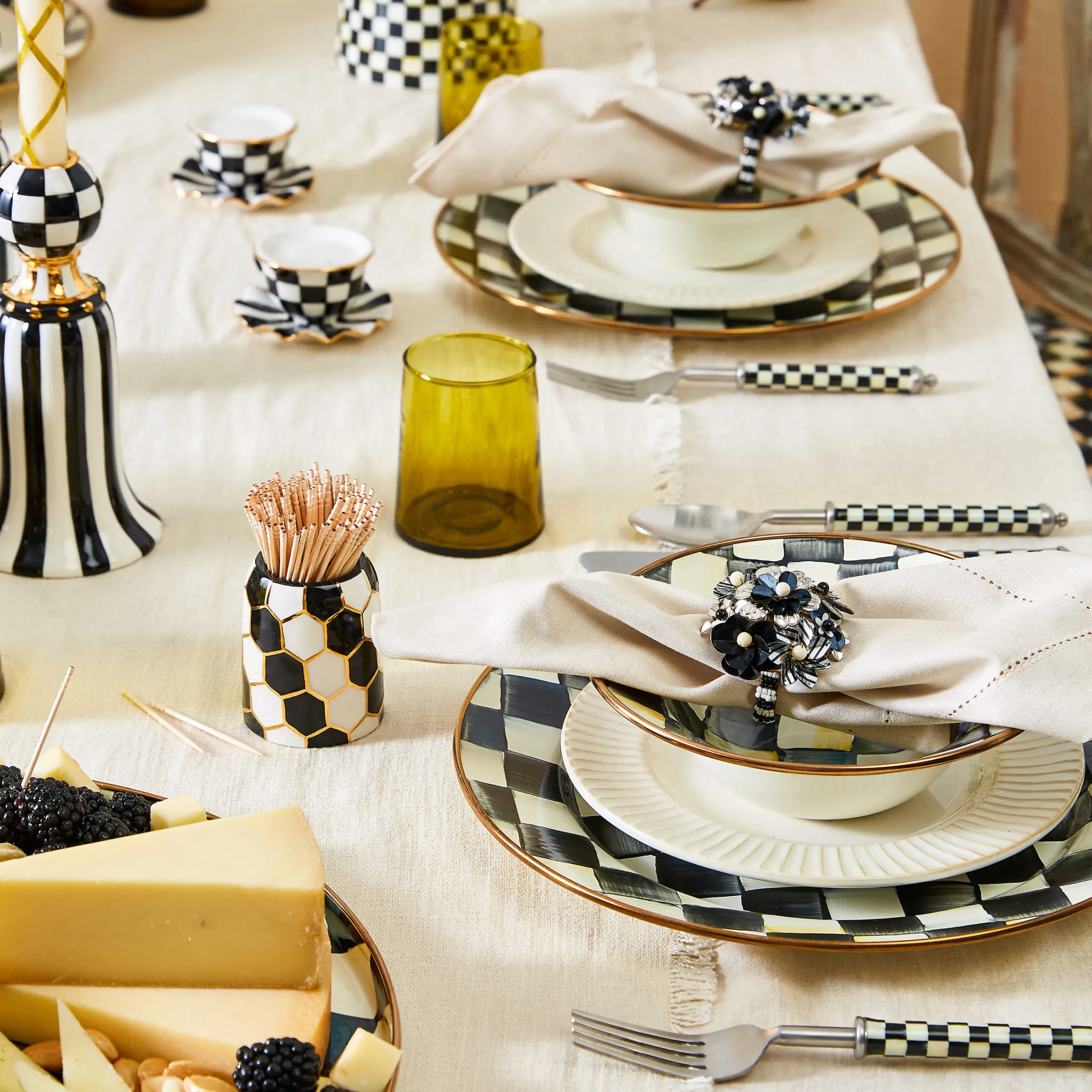 MacKenzie-Childs Courtly Check Charger/Plate| Dinnerware & Flatware