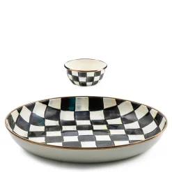 MacKenzie-Childs Courtly Check Chip Dip Set| Kitchen & Dining Sets|Serveware