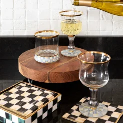 MacKenzie-Childs Courtly Check Cocktail Napkin Holder| Bar Entertaining|Serveware