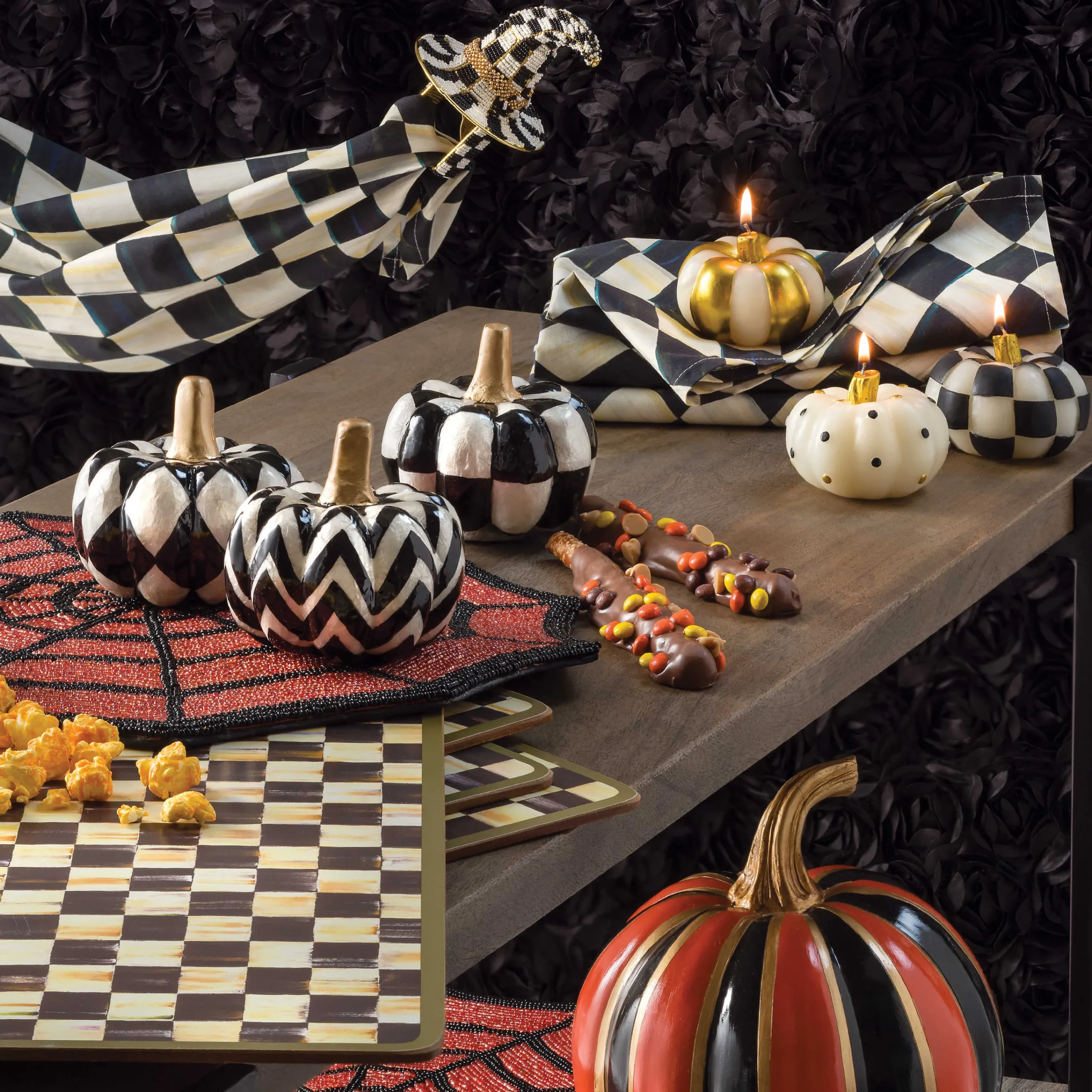 MacKenzie-Childs Courtly Check Cotton Napkin| Fall Entertaining|Kitchen & Table Linens