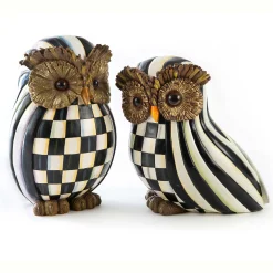 MacKenzie-Childs Courtly Check  Courtly Stripe Owl Set| The Halloween Shop|The Fall Shop