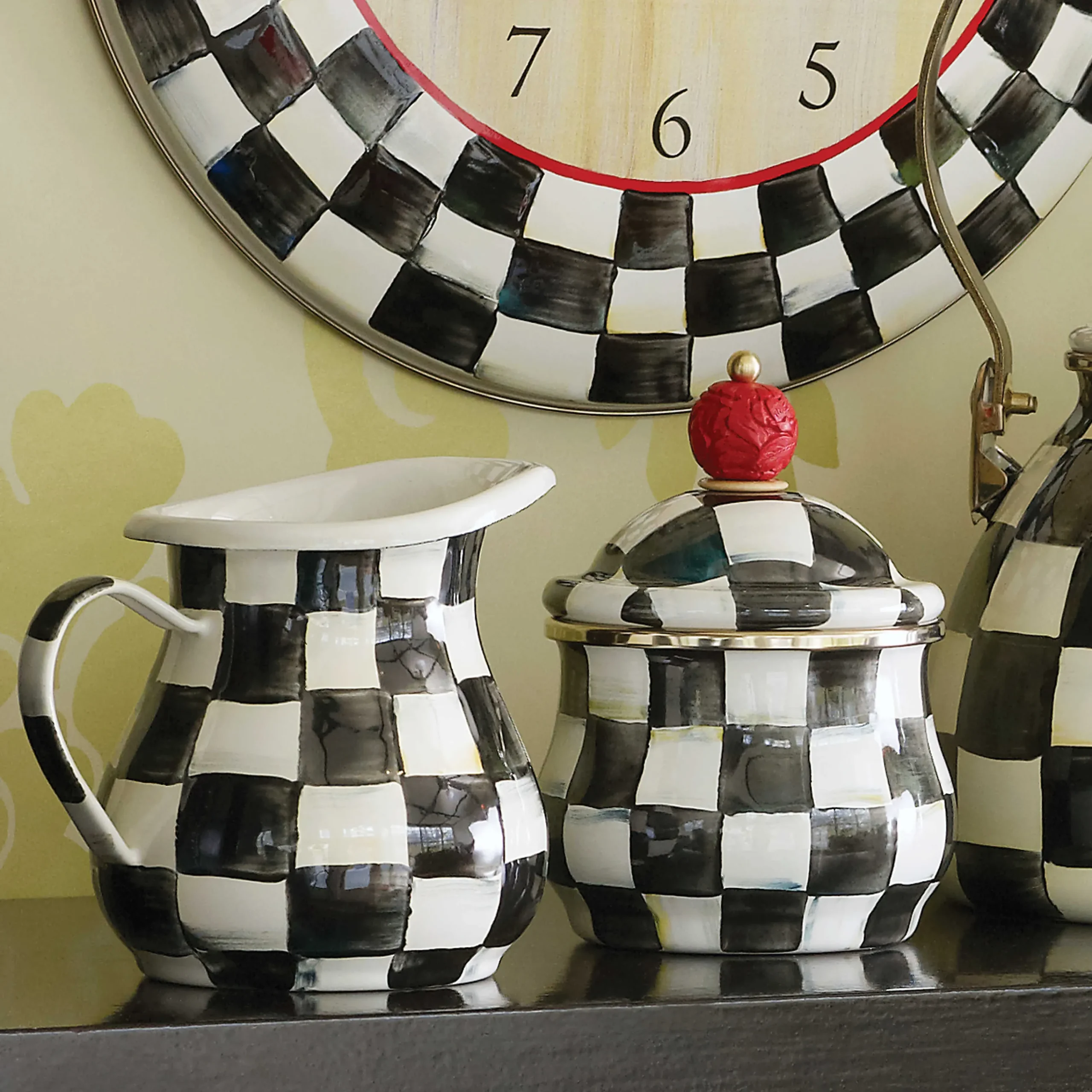MacKenzie-Childs Courtly Check Creamer| The Coffee Shop|Serveware