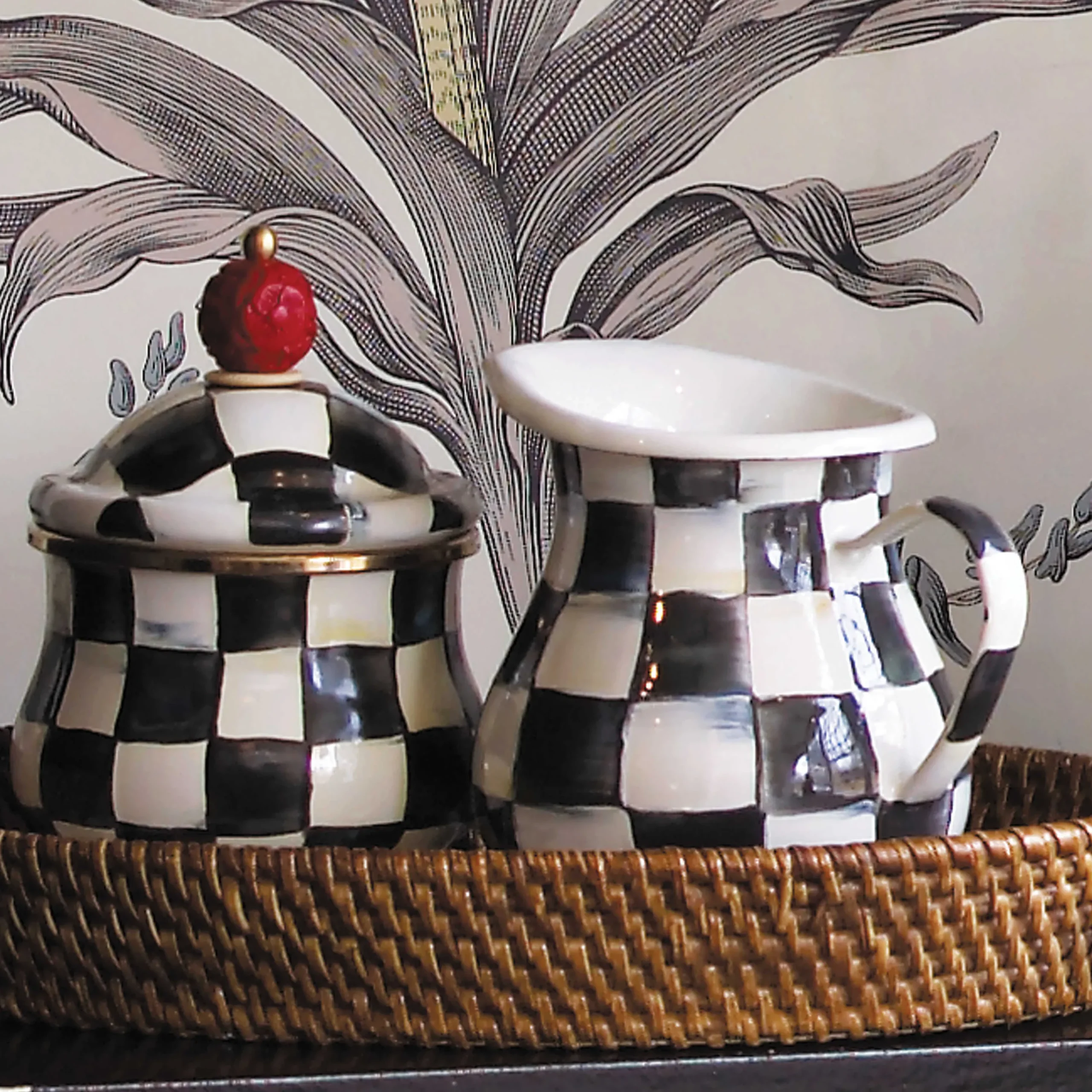 MacKenzie-Childs Courtly Check Creamer| The Coffee Shop|Serveware