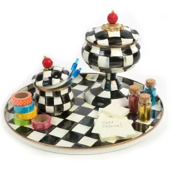 MacKenzie-Childs Courtly Check Curiosity Pot| Bath & Bath Accessories|Room Accents