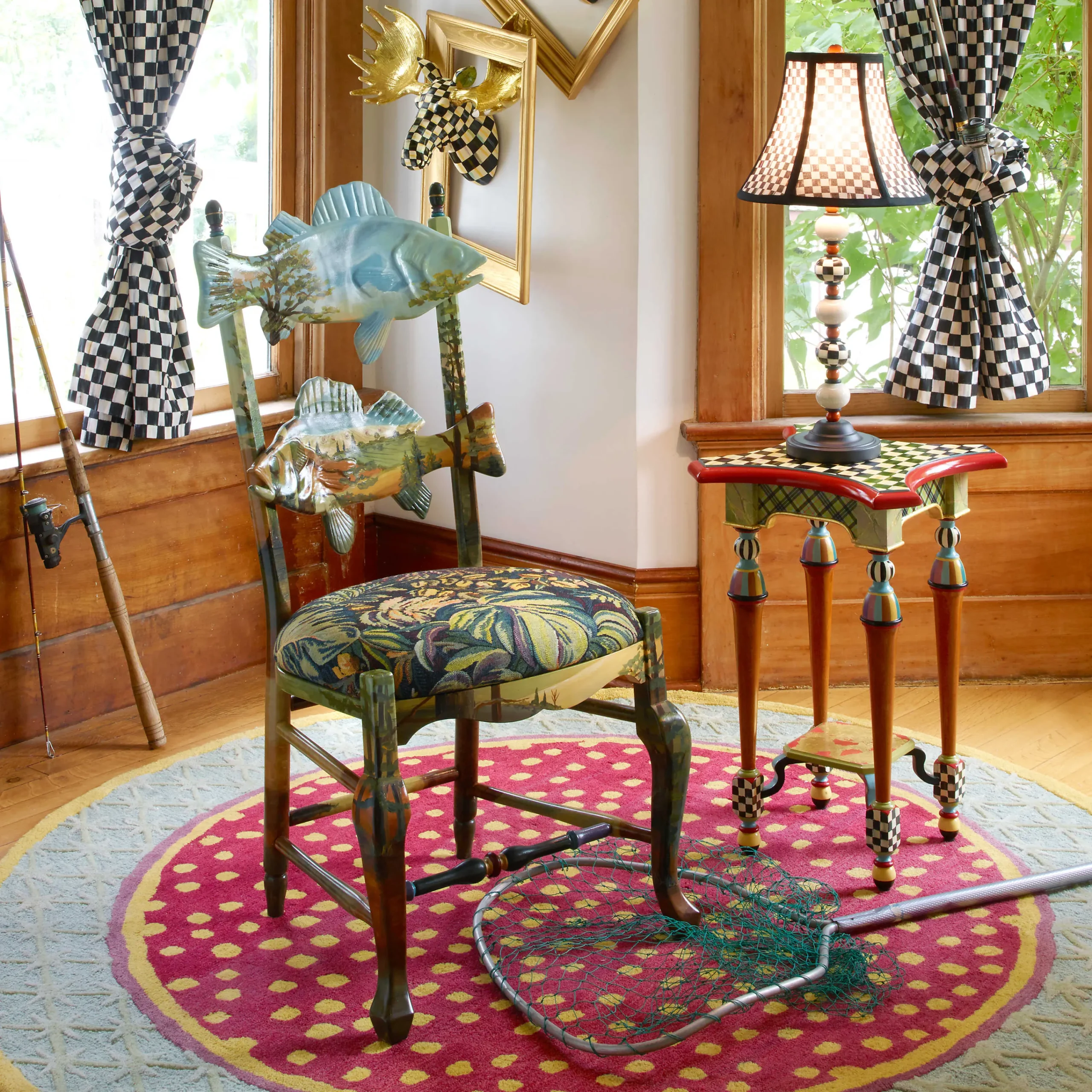 MacKenzie-Childs Courtly Check Curtain Panel| Room Accents
