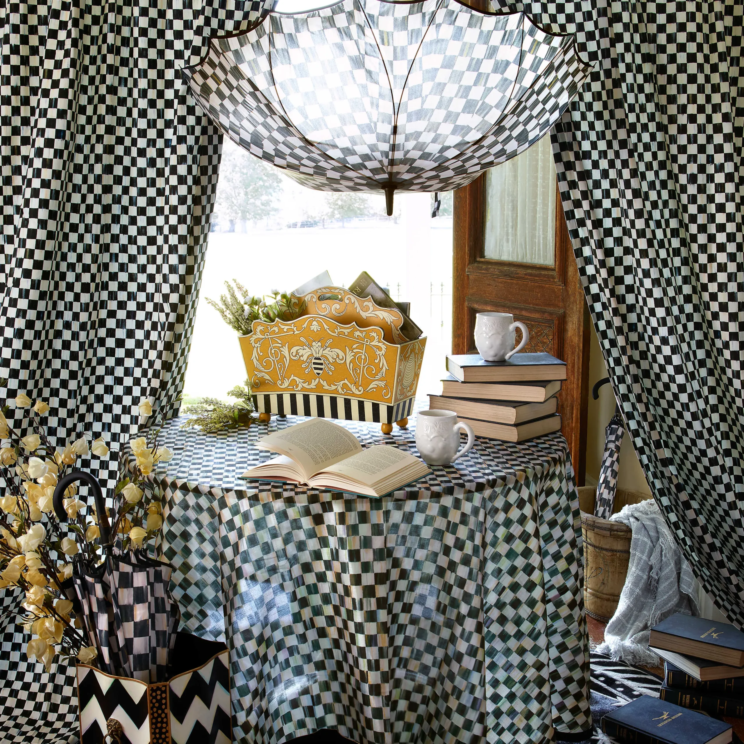 MacKenzie-Childs Courtly Check Curtain Panel| Room Accents