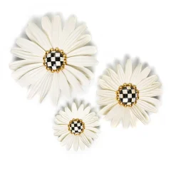MacKenzie-Childs Courtly Check Daisies - Set of 3| Decor Sets|Room Accents