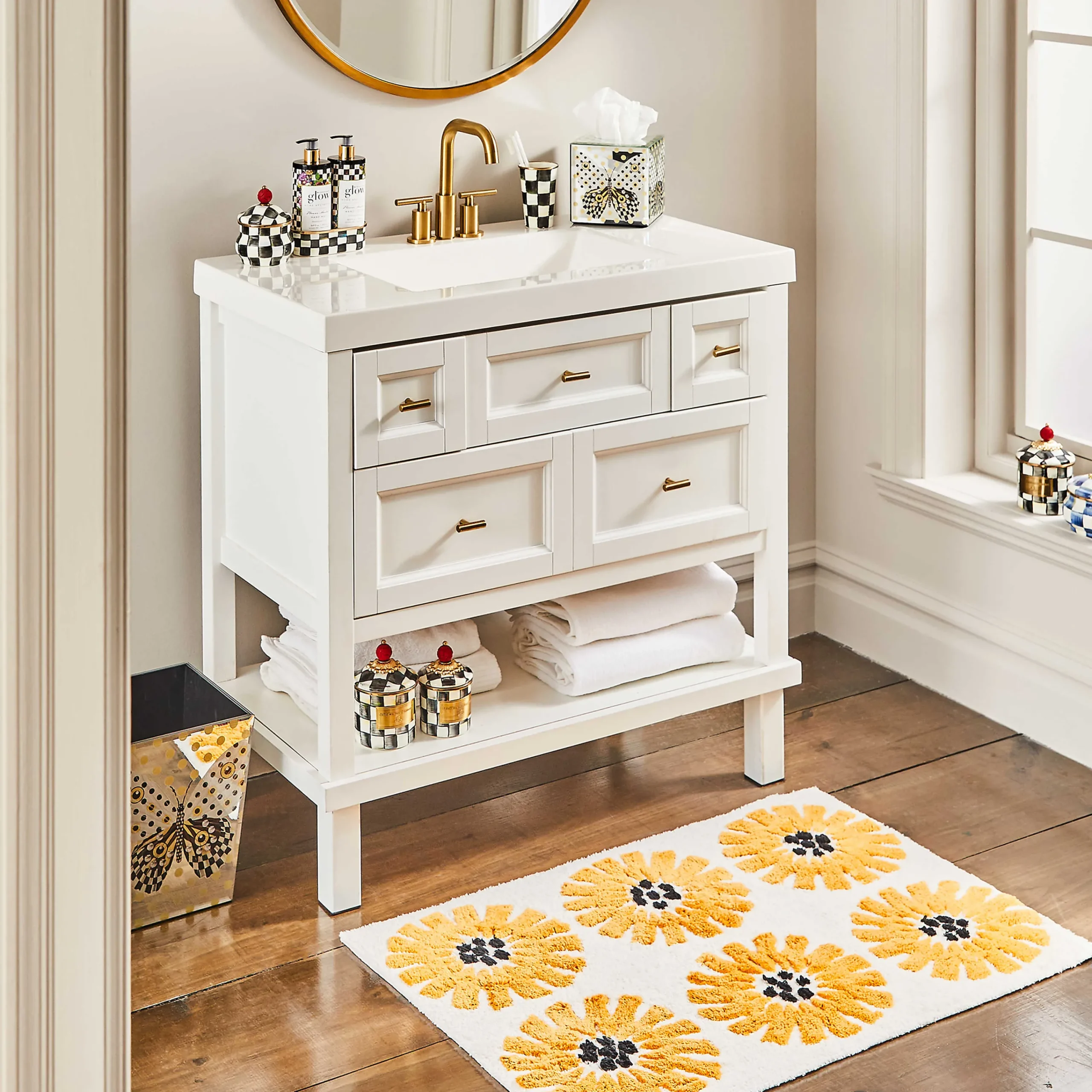 MacKenzie-Childs Courtly Check Demi Canister| Room Accents|Kitchen Storage & Organization