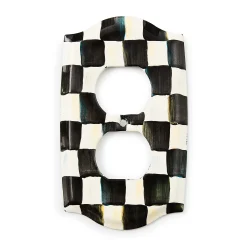 MacKenzie-Childs Courtly Check Double Outlet Cover| Finishing Touches|Room Accents