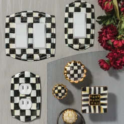 MacKenzie-Childs Courtly Check Double Rocker Switch Plate| Finishing Touches|Room Accents