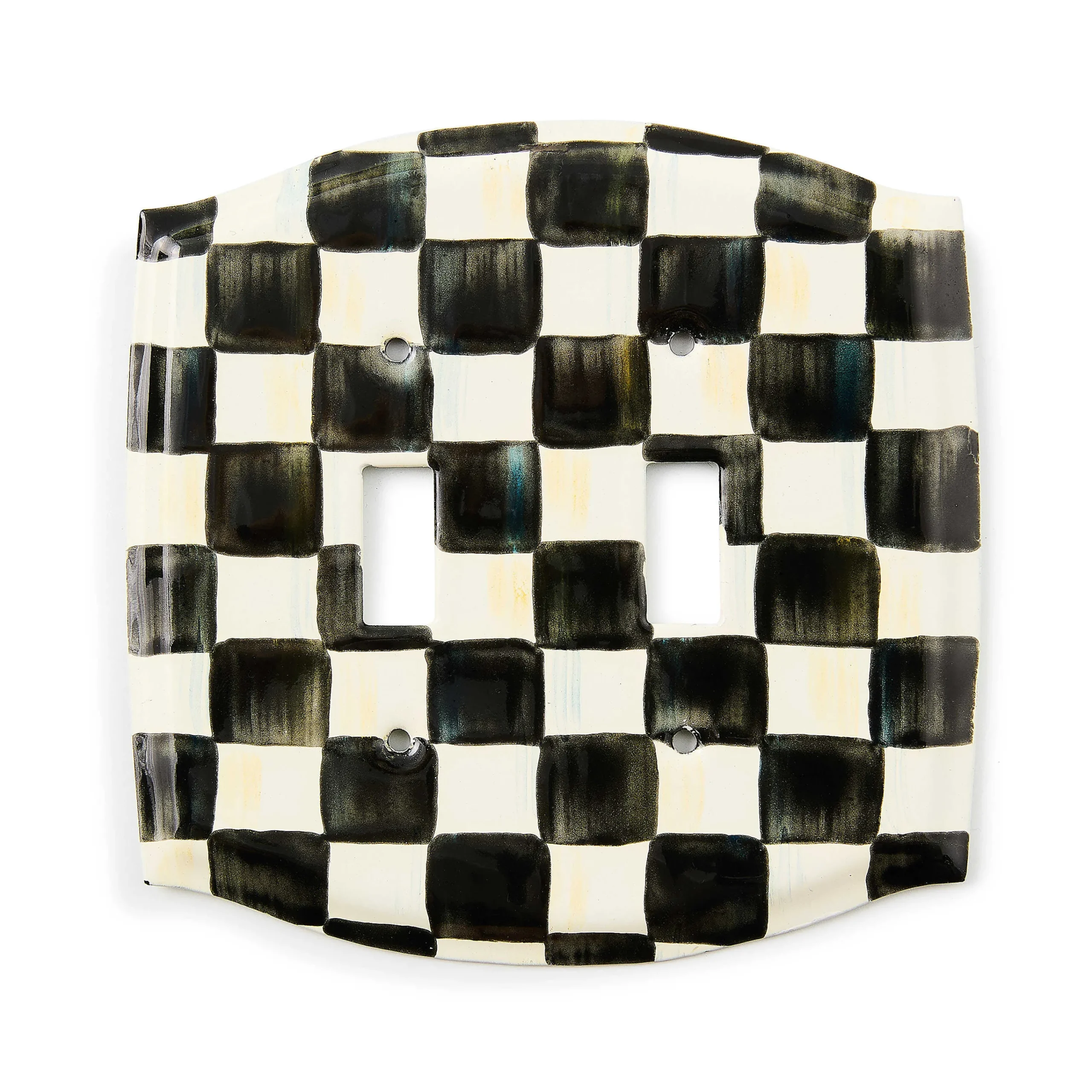 MacKenzie-Childs Courtly Check Double Toggle Switch Plate| Finishing Touches|Room Accents