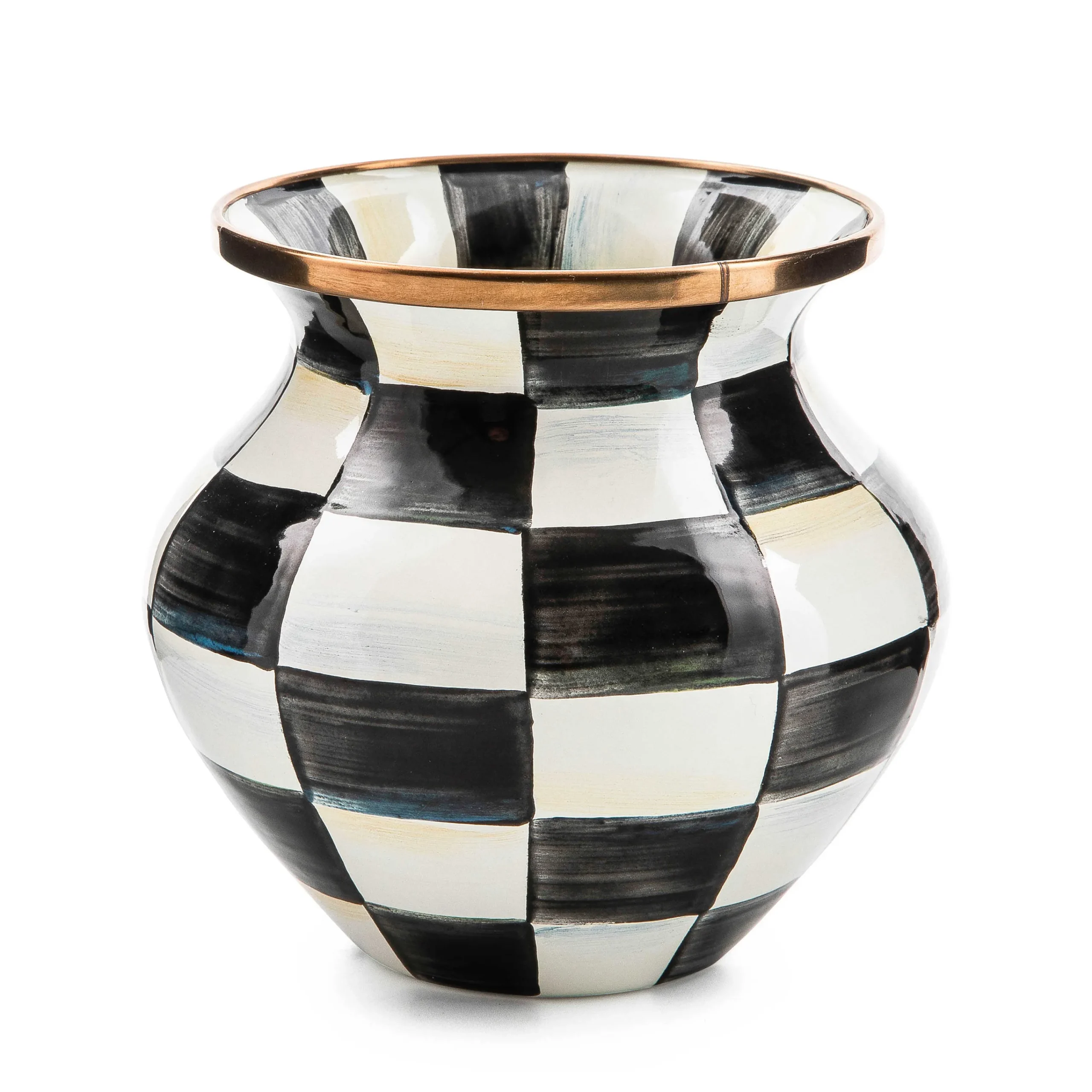 MacKenzie-Childs Courtly Check Enamel Vase| Spring|Room Accents