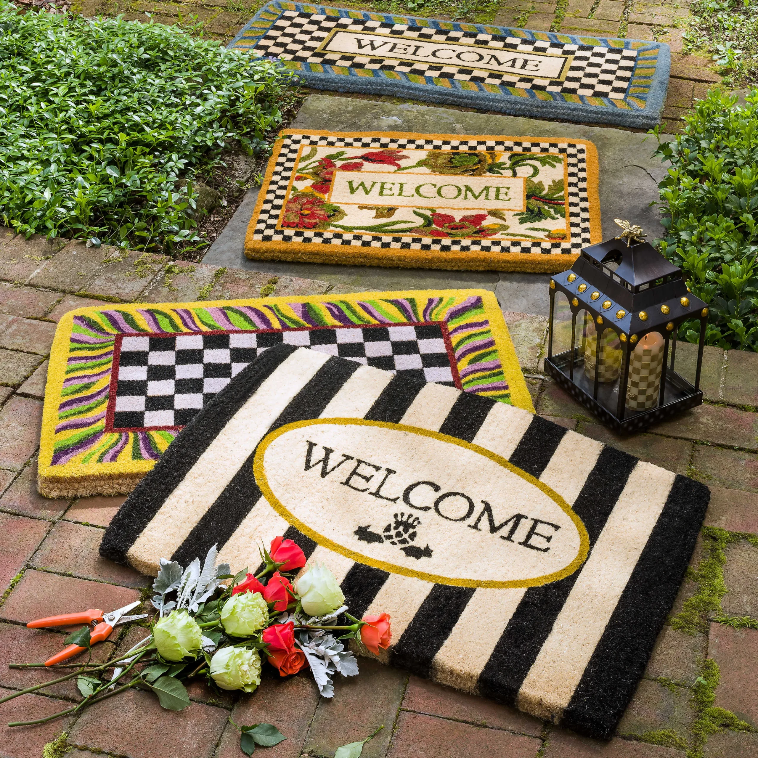 MacKenzie-Childs Courtly Check Entrance Mat| Outdoor|Rugs