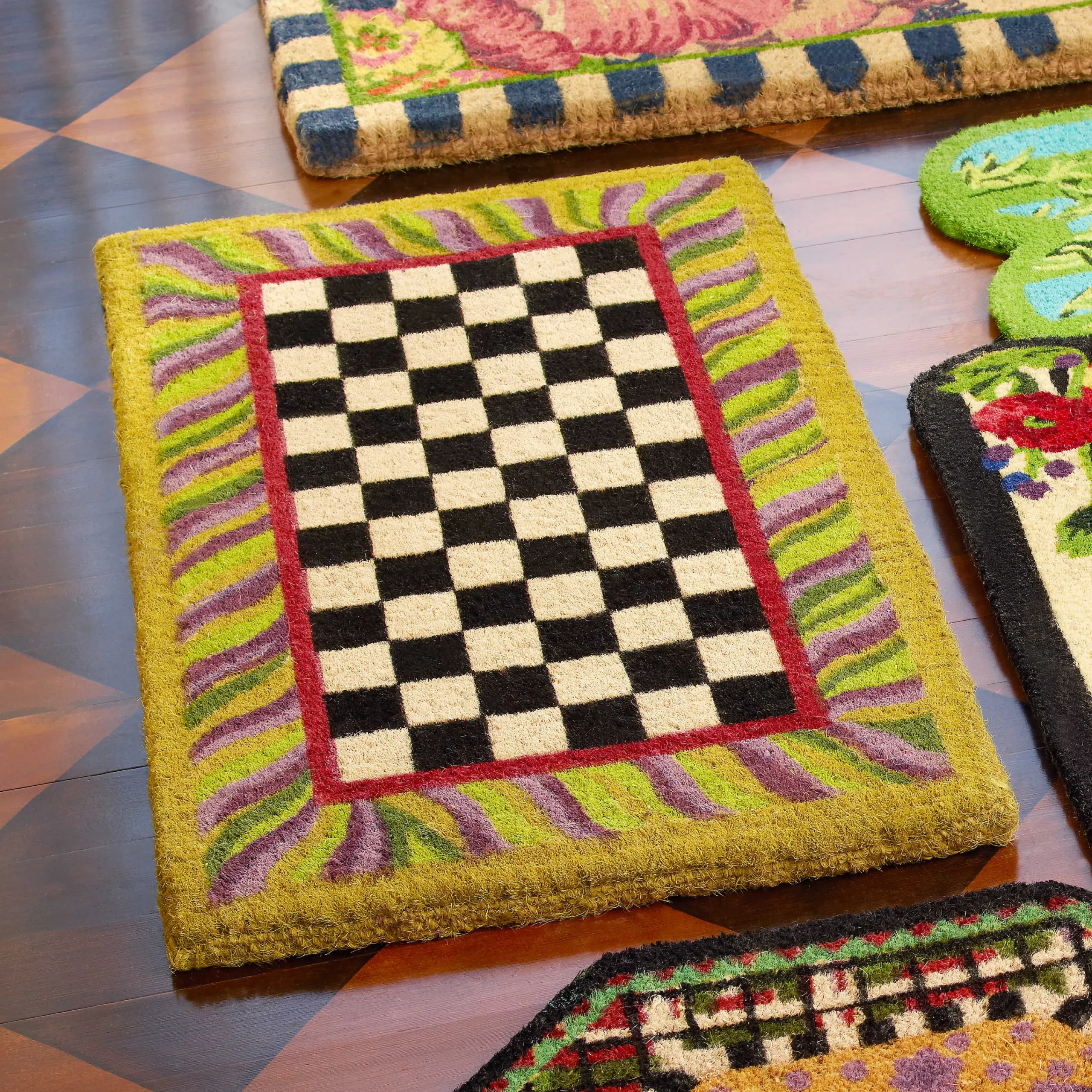 MacKenzie-Childs Courtly Check Entrance Mat| Outdoor|Rugs