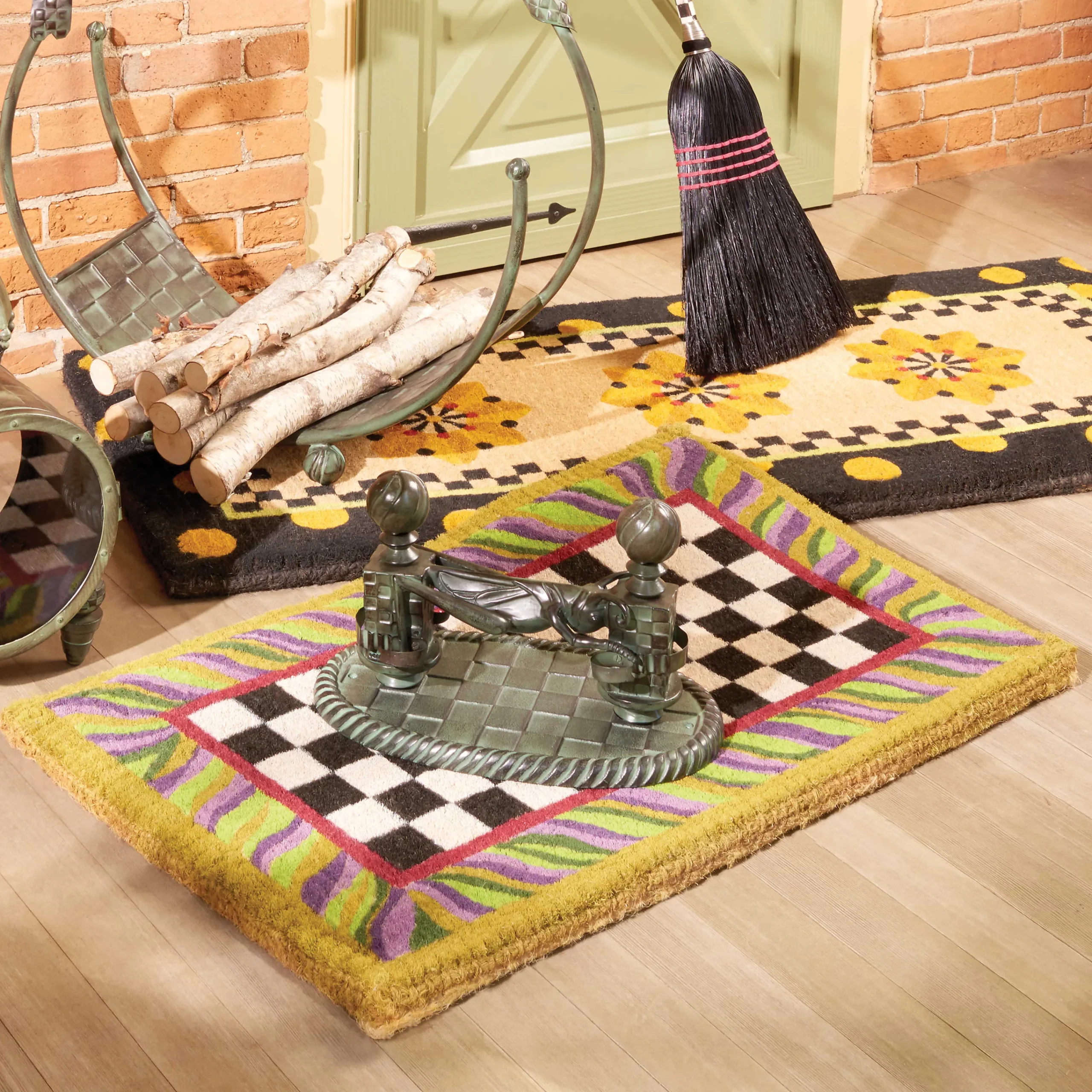 MacKenzie-Childs Courtly Check Entrance Mat| Outdoor|Rugs