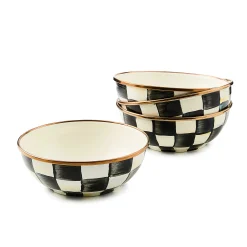 MacKenzie-Childs Courtly Check Everyday Bowls, Set of 4| Kitchen & Dining Sets|Fall Entertaining