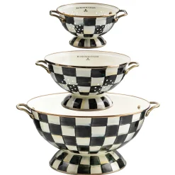 MacKenzie-Childs Courtly Check Everything Bowl Colanders Set| Kitchen & Dining Sets|Kitchen Utensils & Tools