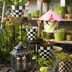 MacKenzie-Childs Courtly Check Extra Large Garden Pot| Spring|Outdoor