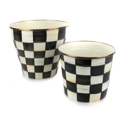 MacKenzie-Childs Courtly Check Extra Large Garden Pot| Spring|Outdoor