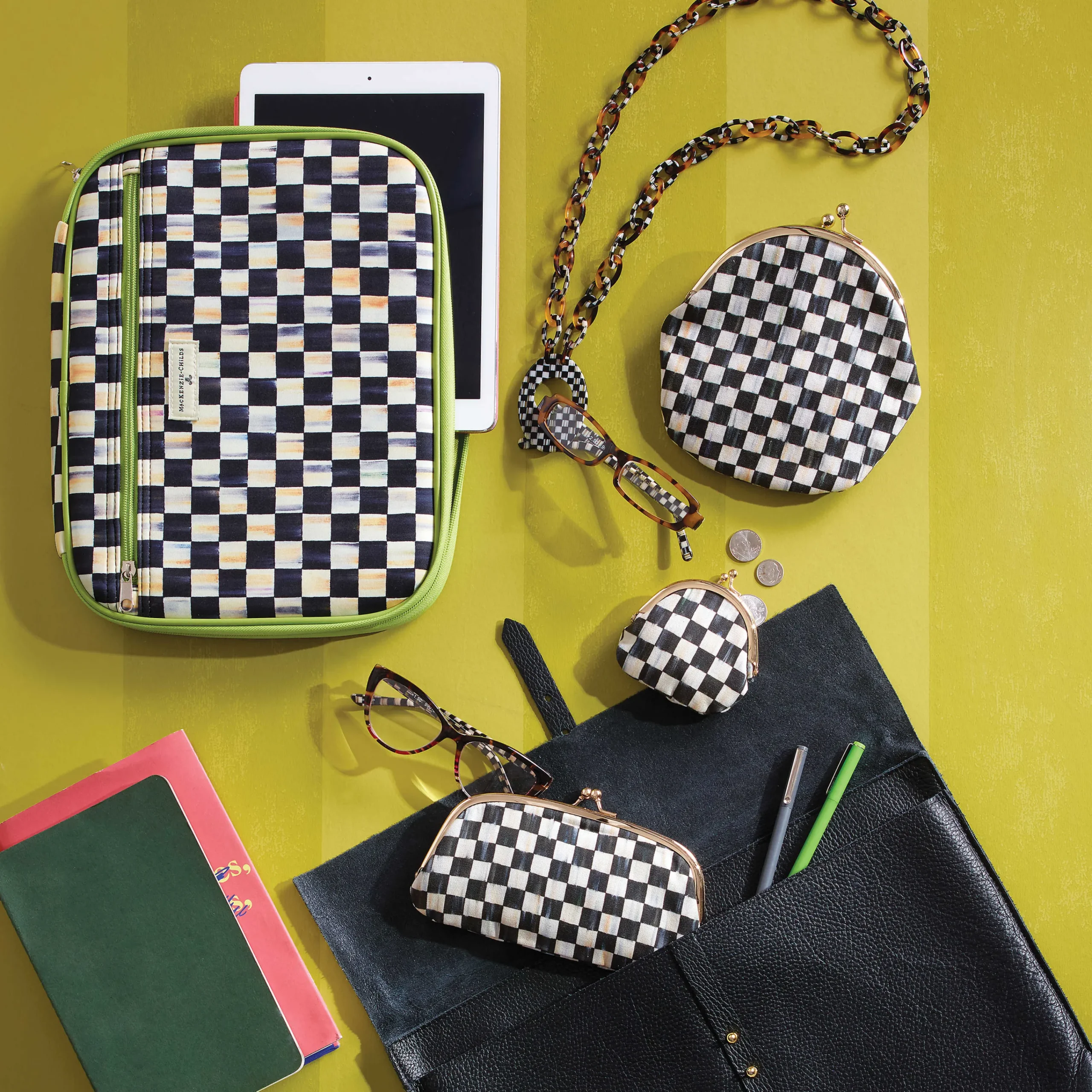 MacKenzie-Childs Courtly Check Eyeglasses Case| Accessories