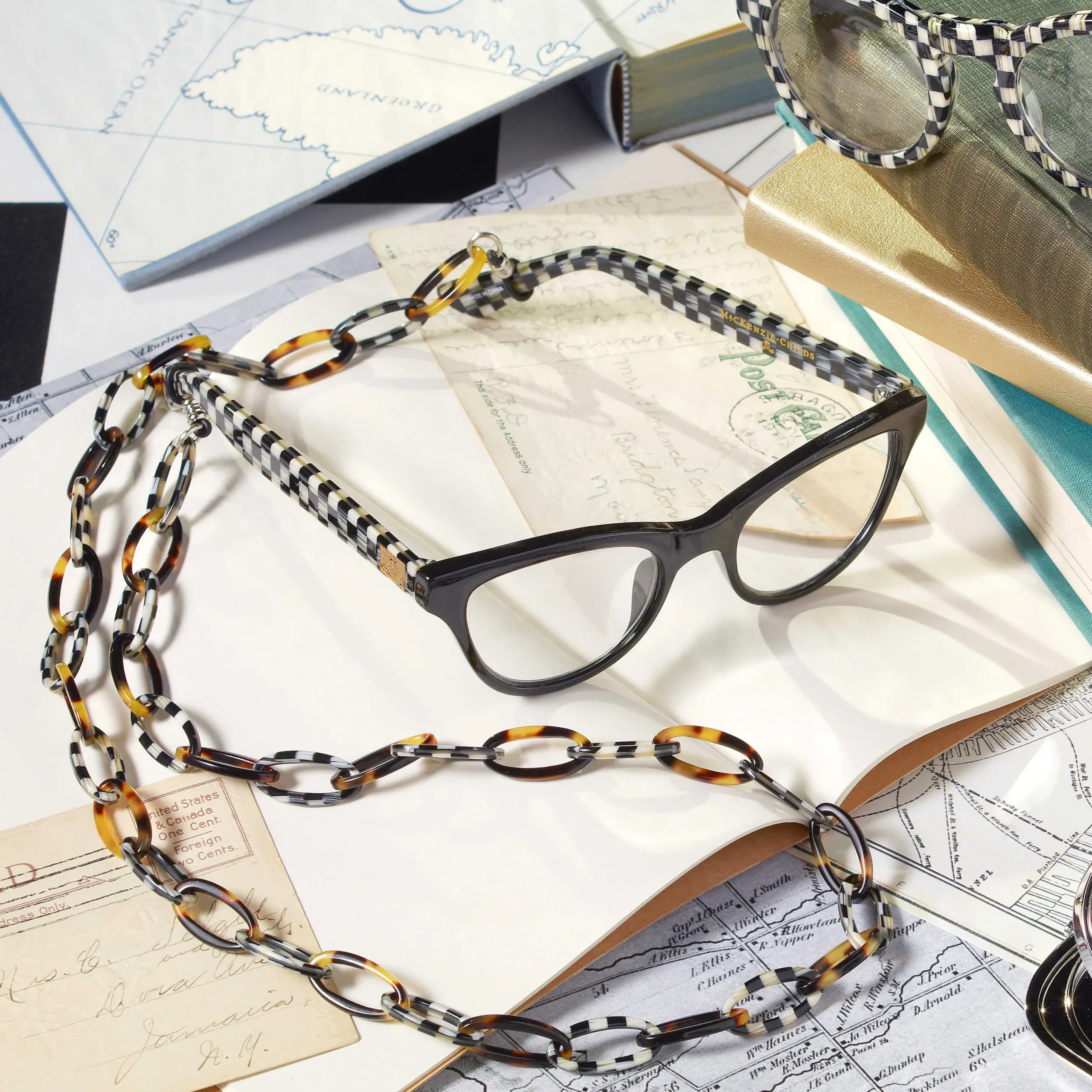 MacKenzie-Childs Courtly Check Eyeglasses Chain| Accessories