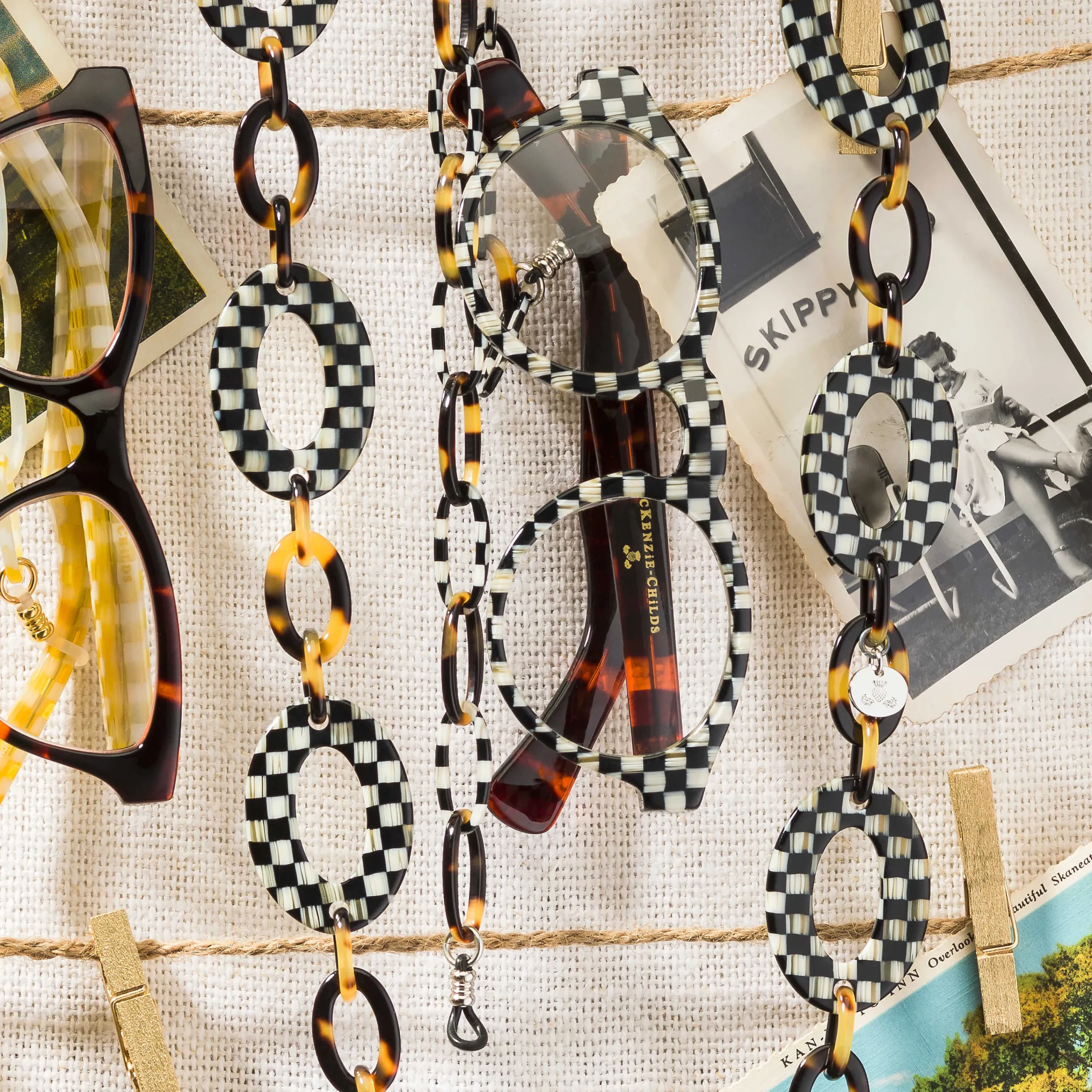 MacKenzie-Childs Courtly Check Eyeglasses Chain| Accessories