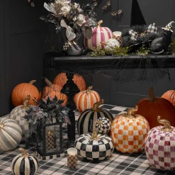 MacKenzie-Childs Courtly Check Flicker 7 Pillar Candle| Candles & Fragrances|Table Accessories