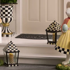 MacKenzie-Childs Courtly Check Flicker 7 Pillar Candle| Candles & Fragrances|Table Accessories