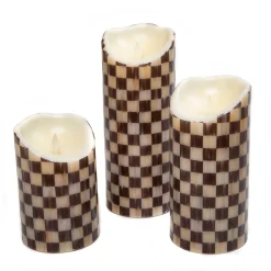 MacKenzie-Childs Courtly Check Flicker 6 Pillar Candle| Candles & Fragrances