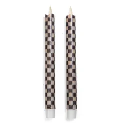 MacKenzie-Childs Courtly Check Flicker Dinner Candles, Set of 2| Holiday|Candles & Fragrances