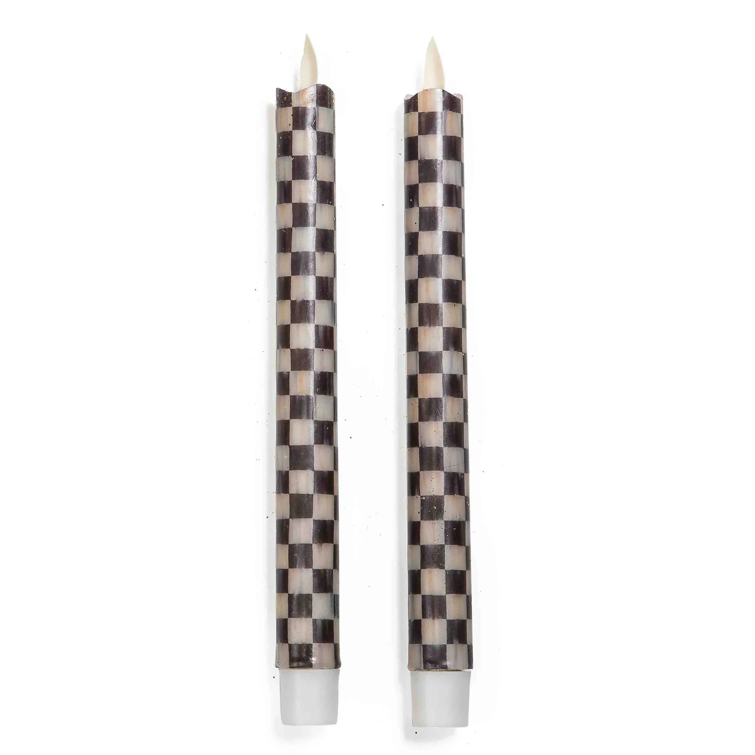 MacKenzie-Childs Courtly Check Flicker Dinner Candles, Set of 2| Holiday|Candles & Fragrances