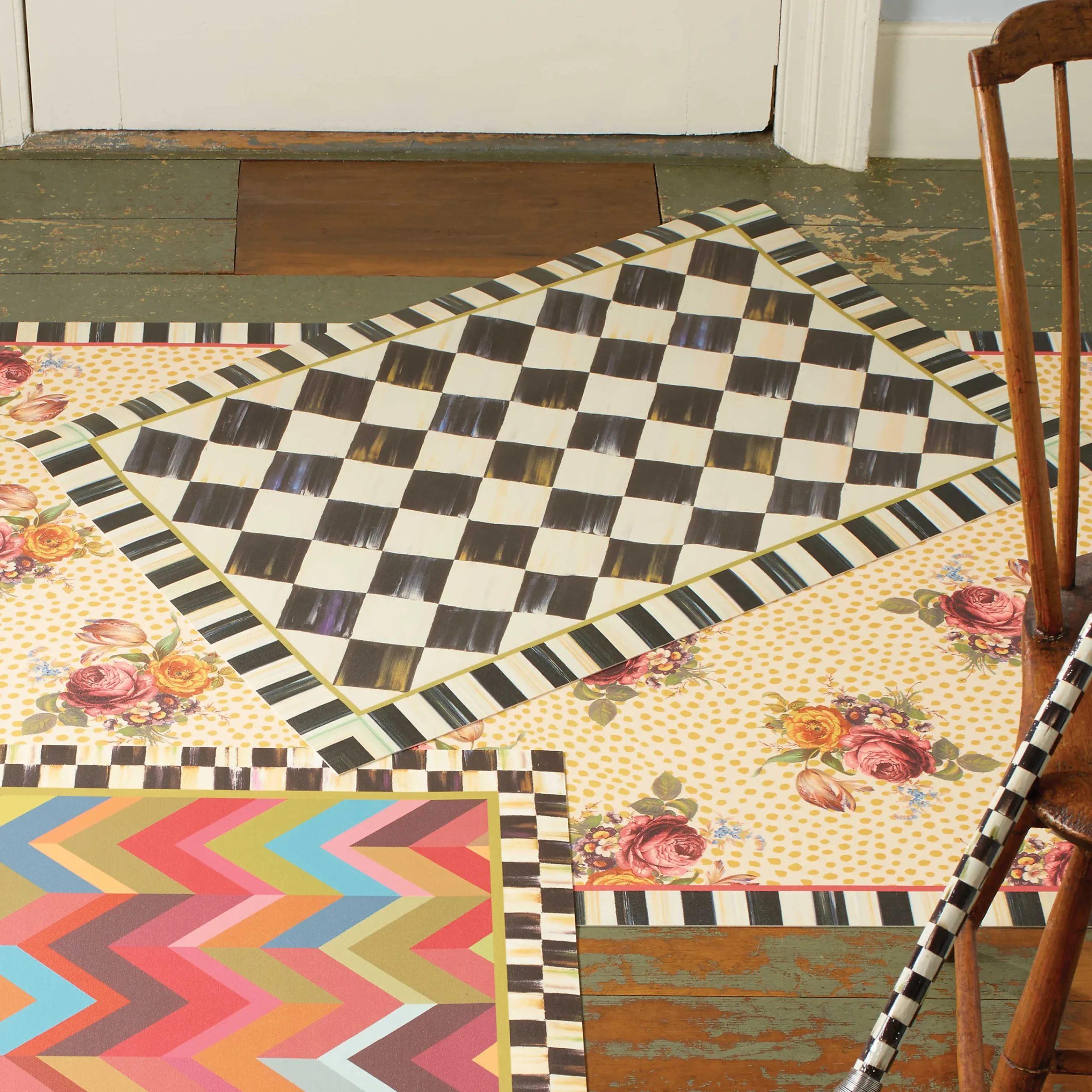 MacKenzie-Childs Courtly Check Floor Mat - 2' x 3'| Rugs