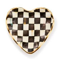 MacKenzie-Childs Courtly Check Fluted Heart Plate| Bar Entertaining|Serveware
