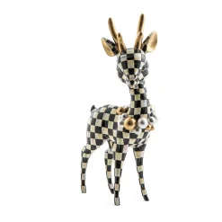 MacKenzie-Childs Courtly Check Gold Deary Deer| Holiday|Room Accents