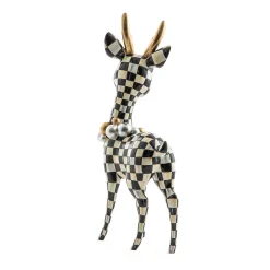 MacKenzie-Childs Courtly Check Gold Deary Deer| Holiday|Room Accents