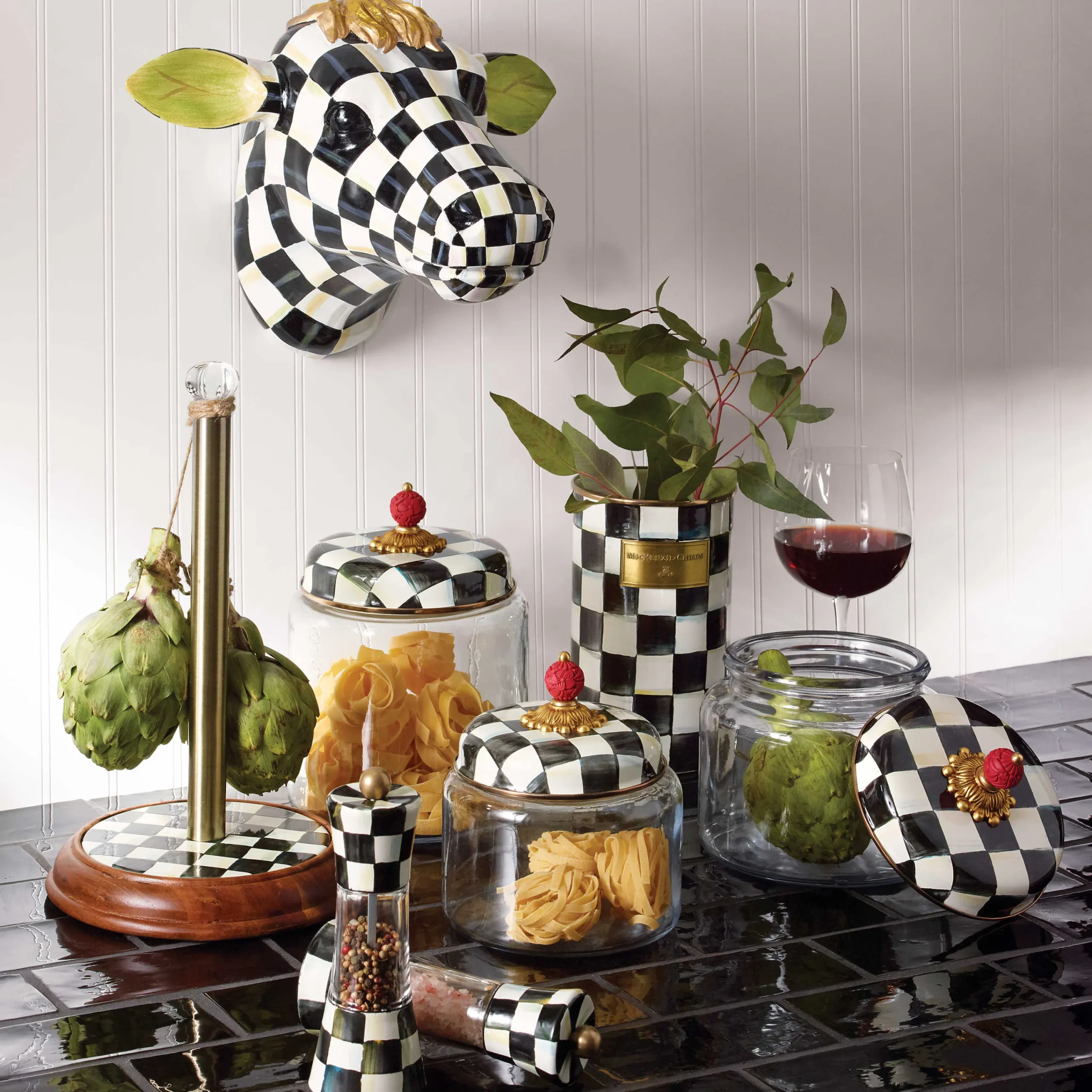 MacKenzie-Childs Courtly Check Grinder| Serveware