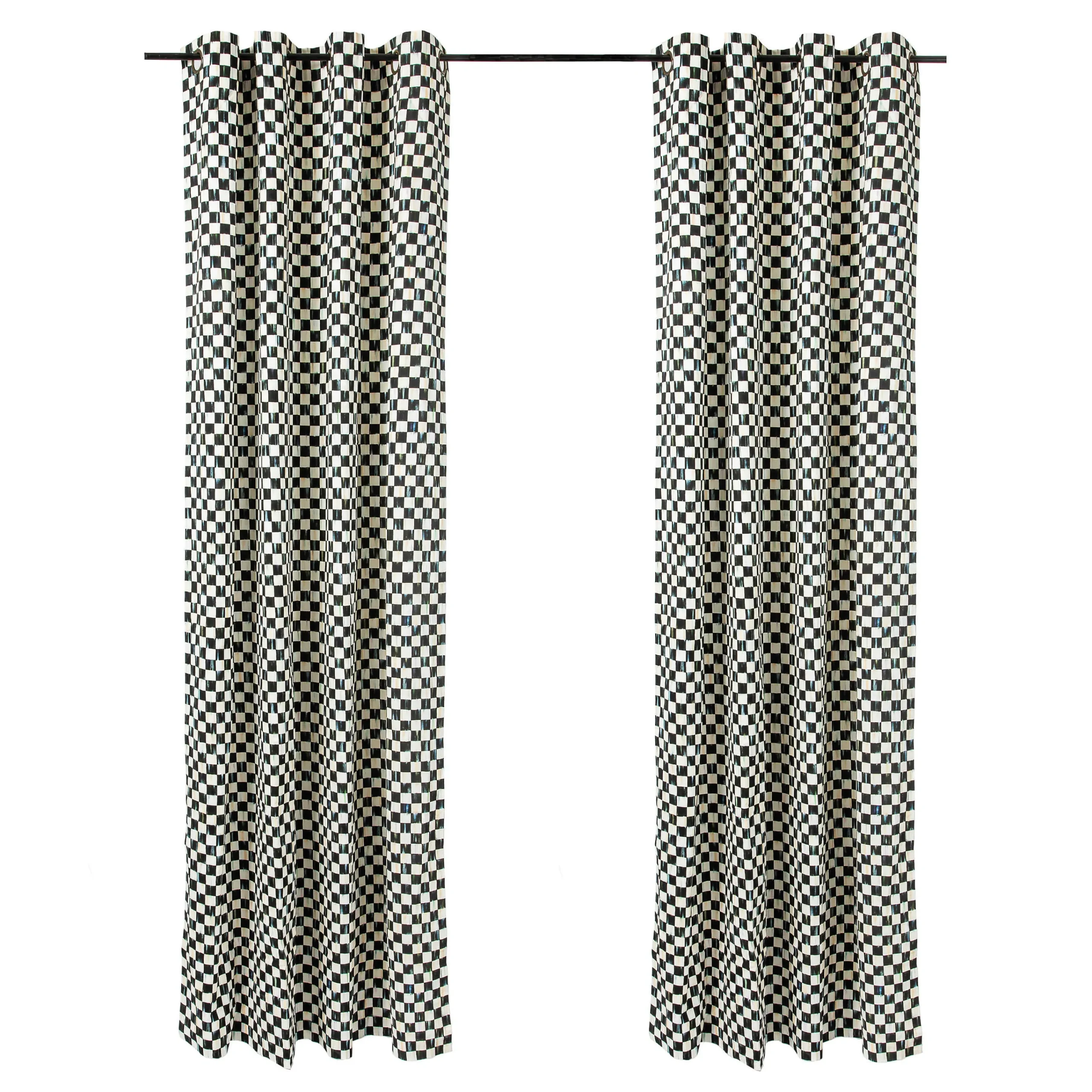 MacKenzie-Childs Courtly Check Grommet Top Curtain Panel| Room Accents