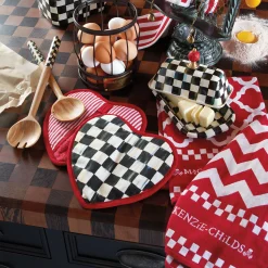 MacKenzie-Childs Courtly Check Heart Potholder| Kitchen & Table Linens