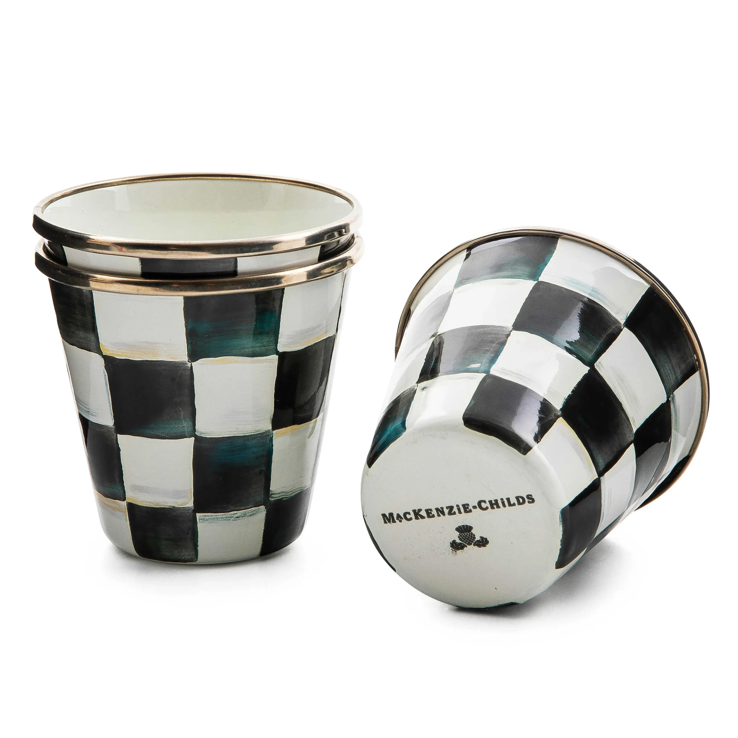 MacKenzie-Childs Courtly Check Herb Pots, Set of 3| Spring|The Fall Shop