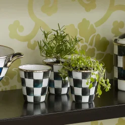 MacKenzie-Childs Courtly Check Herb Pots, Set of 3| Spring|The Fall Shop