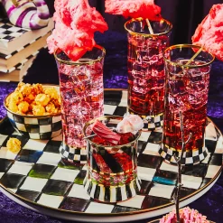 MacKenzie-Childs Courtly Check Highball Glass, Set of 2| Holiday|The Halloween Shop