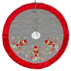 MacKenzie-Childs Courtly Check Holiday Nutcracker Tree Skirt| Holiday|Room Accents
