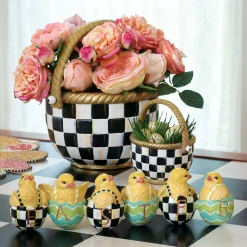 MacKenzie-Childs Courtly Check Large Basket| Easter|Spring