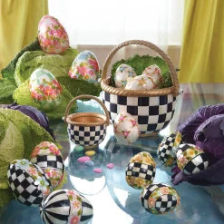 MacKenzie-Childs Courtly Check Large Basket| Easter|Spring