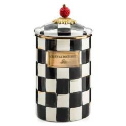 MacKenzie-Childs Courtly Check Large Canister| Room Accents|Kitchen Storage & Organization