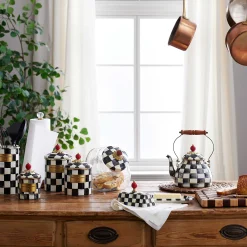 MacKenzie-Childs Courtly Check Large Canister| Room Accents|Kitchen Storage & Organization
