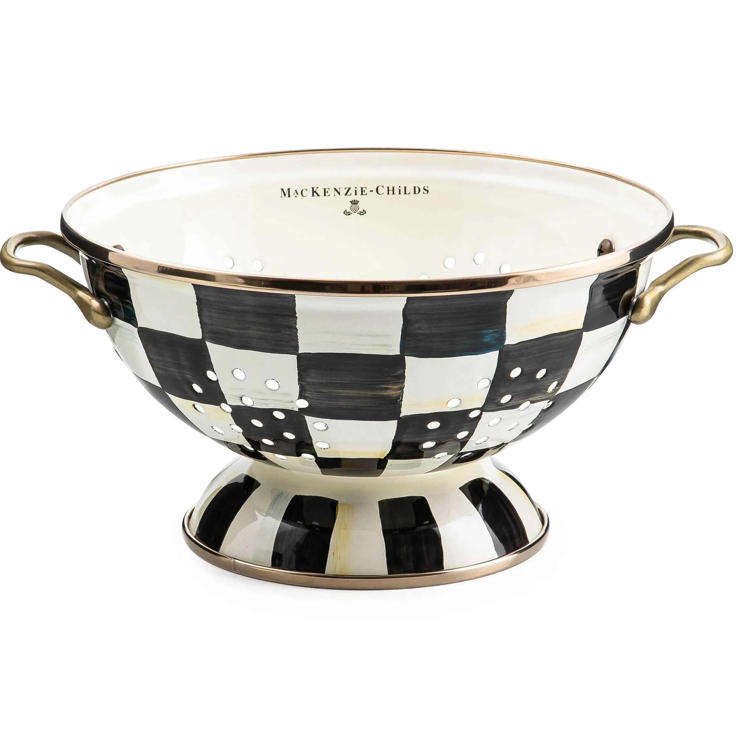 MacKenzie-Childs Courtly Check Large Colander| Kitchen Utensils & Tools