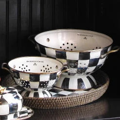 MacKenzie-Childs Courtly Check Large Colander| Kitchen Utensils & Tools