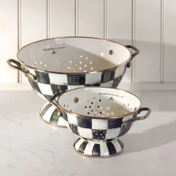 MacKenzie-Childs Courtly Check Large Colander| Kitchen Utensils & Tools